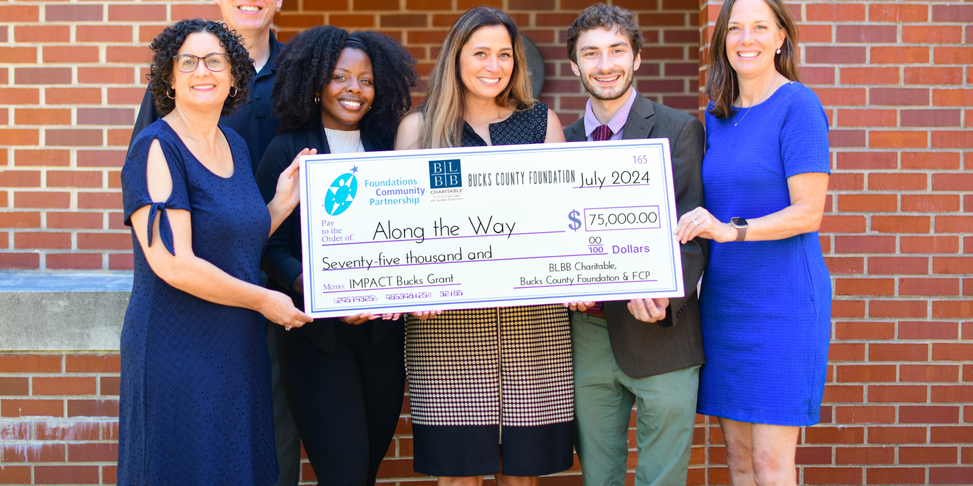 Along the Way Grant Check Presentation-2024