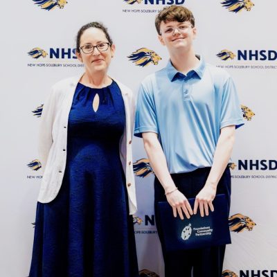 FCP Board member Dr. Patricia Stern Smallacombe with Student Joshua Bastean